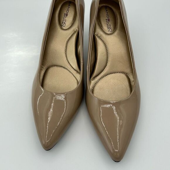 BANDOLINO women natural tan heels, NWOT - Picture 3 of 6